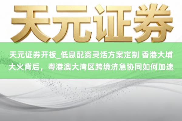 天元证券开板_低息配资灵活方案定制 香港大埔大火背后，粤港澳大湾区跨境济急协同如何加速